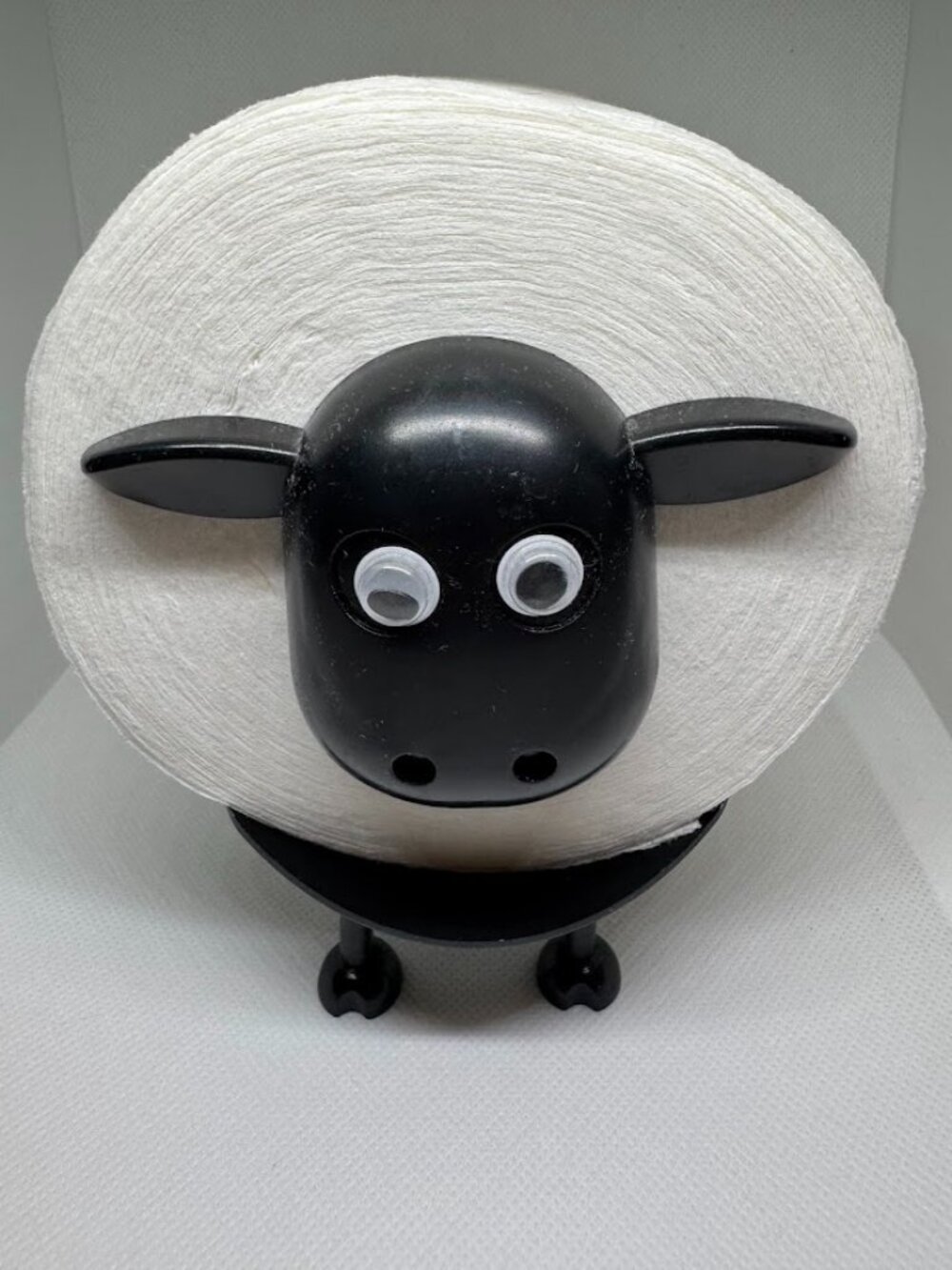 Black Sheep Wooden Toilet Paper Holder Farmhouse Bathroom Decor ________________